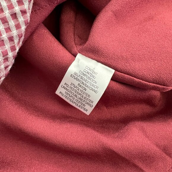 Wayf Gingham Ruffle Asymmetric Mini Dress Red Size Small Preppy Twee Feminine‎ - Picture 7 of 12